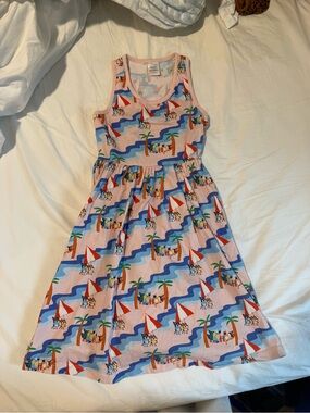 Hanna Andersson Pink Sailboat & Palm Tank Dress